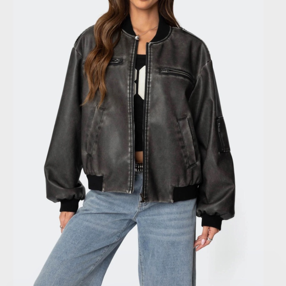 Edikted Leather Jacket - Picture 2 of 5